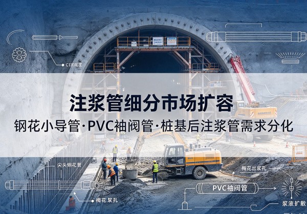 达尔罕茂明安联合旗注浆管细分市场扩容，隧道钢花小导管、PVC 袖阀管、桩基后注浆管需求分化